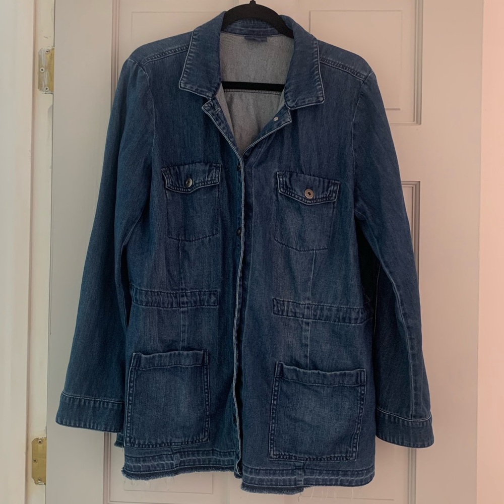 EUC J Jill denim jacket size large - Picture 3 of 9